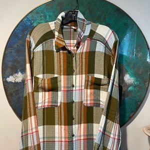 Pilcro long plaid shirt/tunic